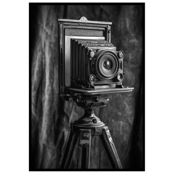 Gammal kamera - Simpel svartvit poster