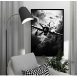 Propellerplan i Strid - Poster i gråskala