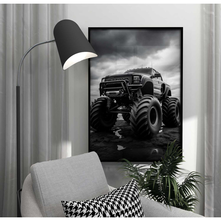 Monster Truck - BW car poster
