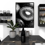 Elegant Kiwi - Black and white poster