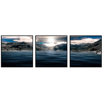 Panorama tavla solnedgång - Tre delar