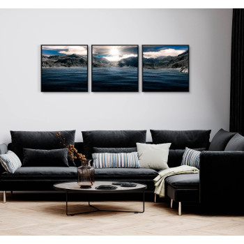 Panorama tavla solnedgång - Tre delar