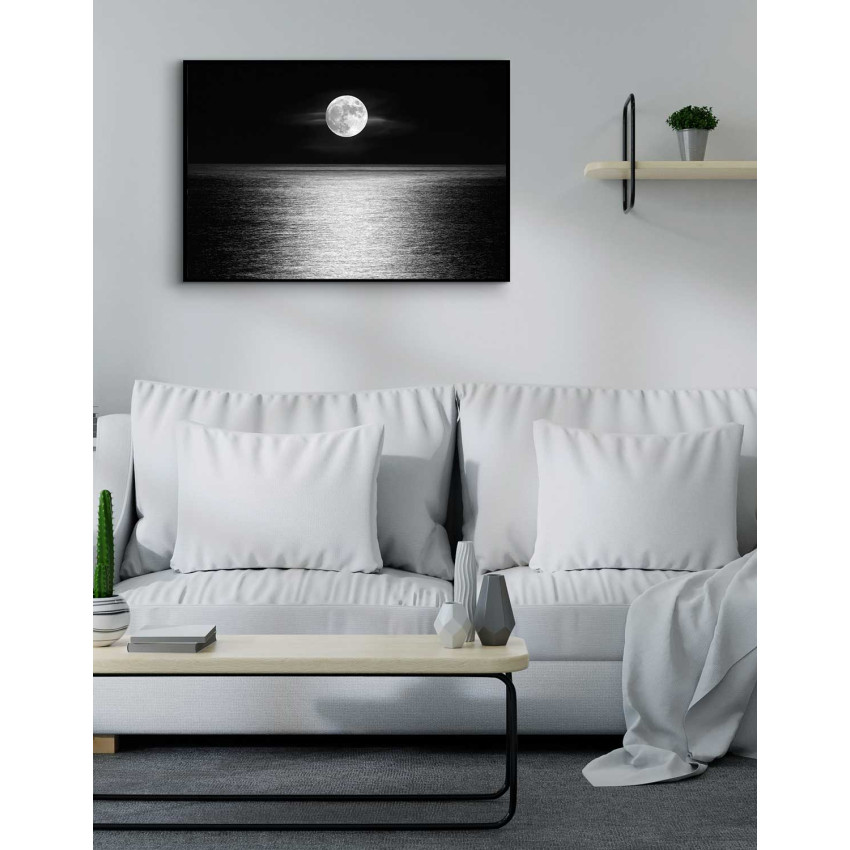 Måne och hav  - Mörk poster