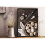 Simply elegant mushrooms poster