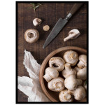 Simply elegant mushrooms poster