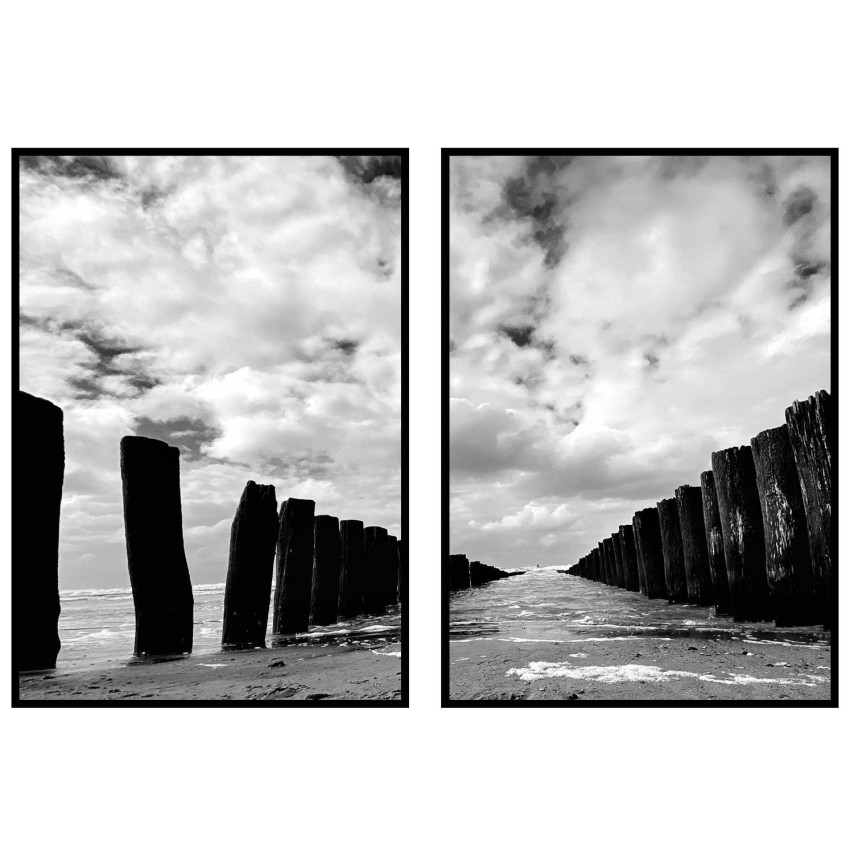 Dramatiska moln - Perfect pair havsmotiv 40x50 cm x 2