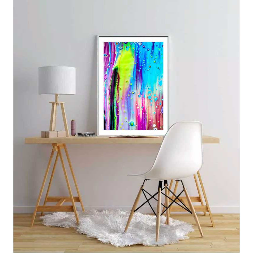 Batik färgkonst - Färgstark poster