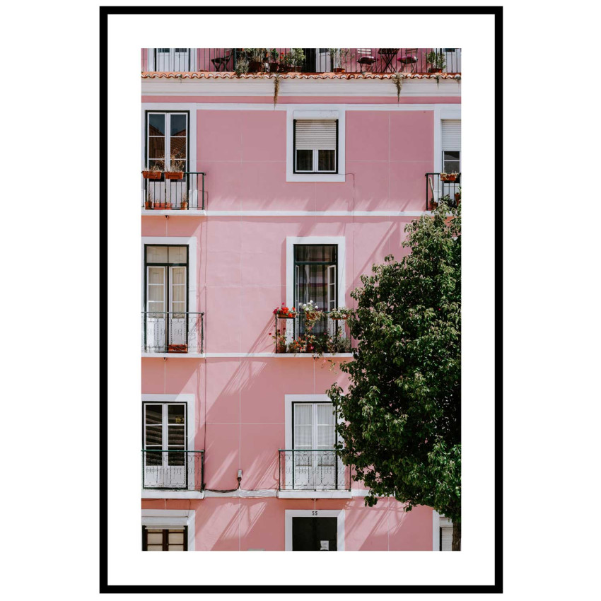 Pink European apartments - Simple poster