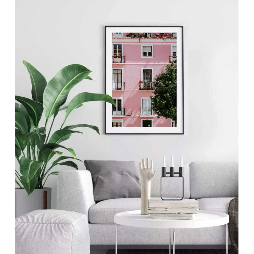 Pink European apartments - Simple poster