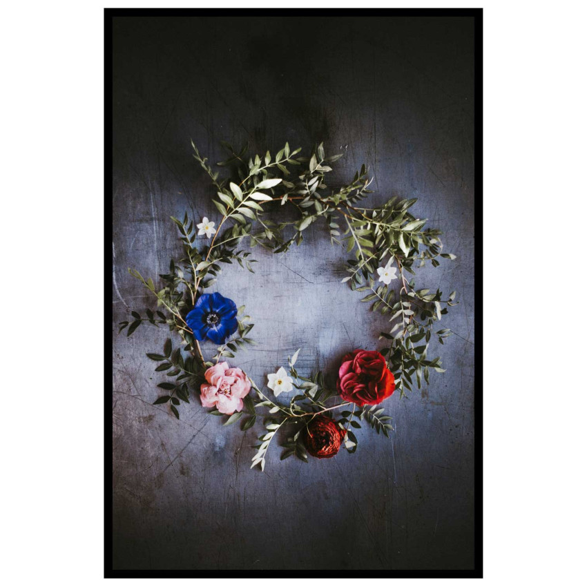 Blomkrans - Elegant & mörkt blommotiv