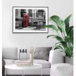 Klassisk r&ouml;d telefonkiosk - Retro poster