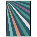 Retro colors #1 - Grafisk turkos poster