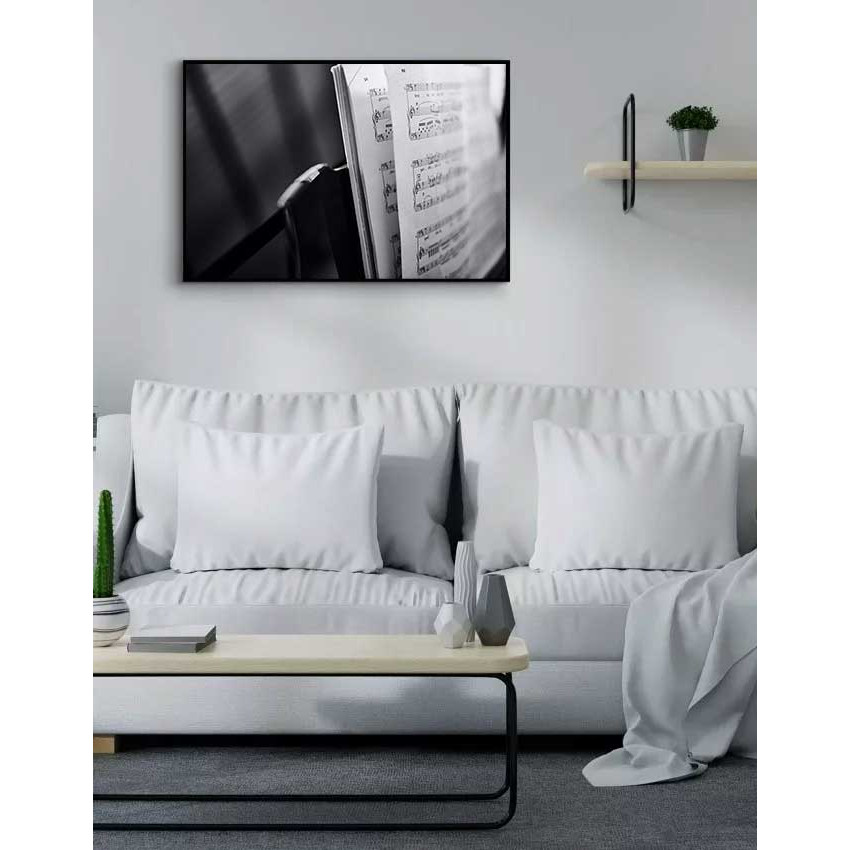 Music notes - Black and white poster