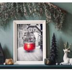 R&ouml;d sp&aring;rvagn - Vintermotiv