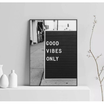 Good vibes only - Svartvit poster