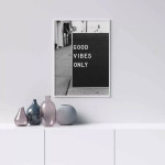 Good vibes - Black and white poster