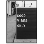 Good vibes - Black and white poster