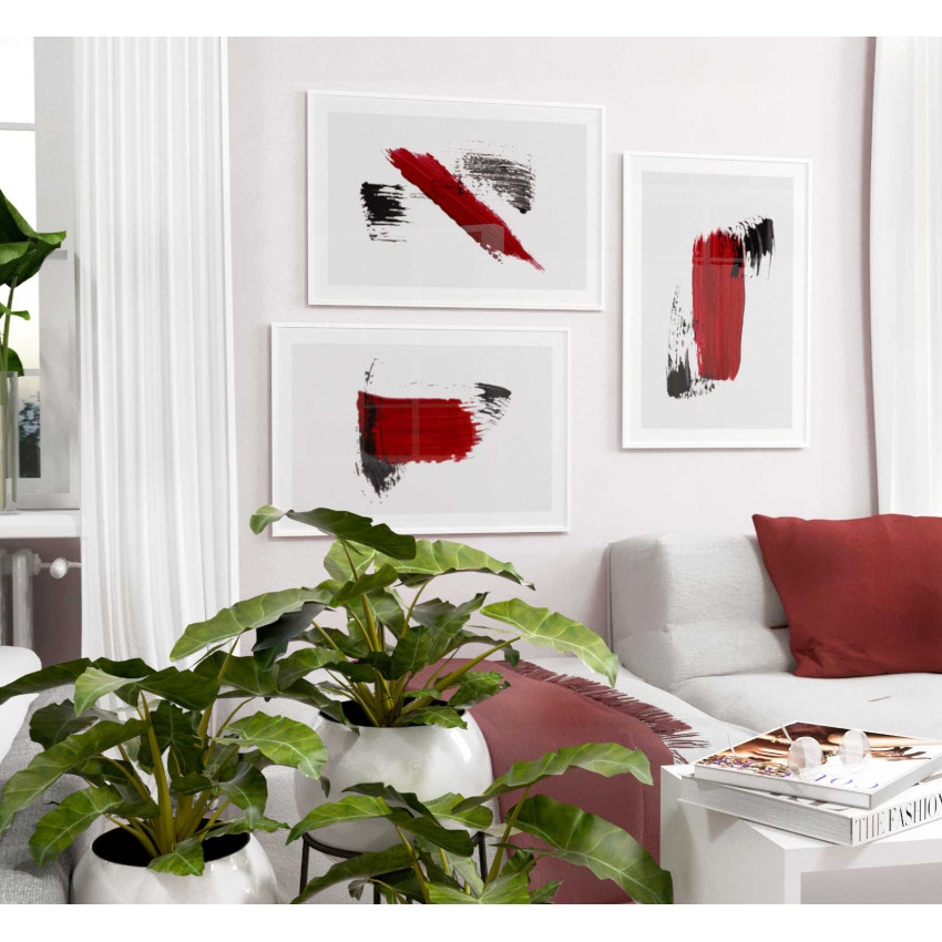 Red Stripes #3 - Grafisk tavla