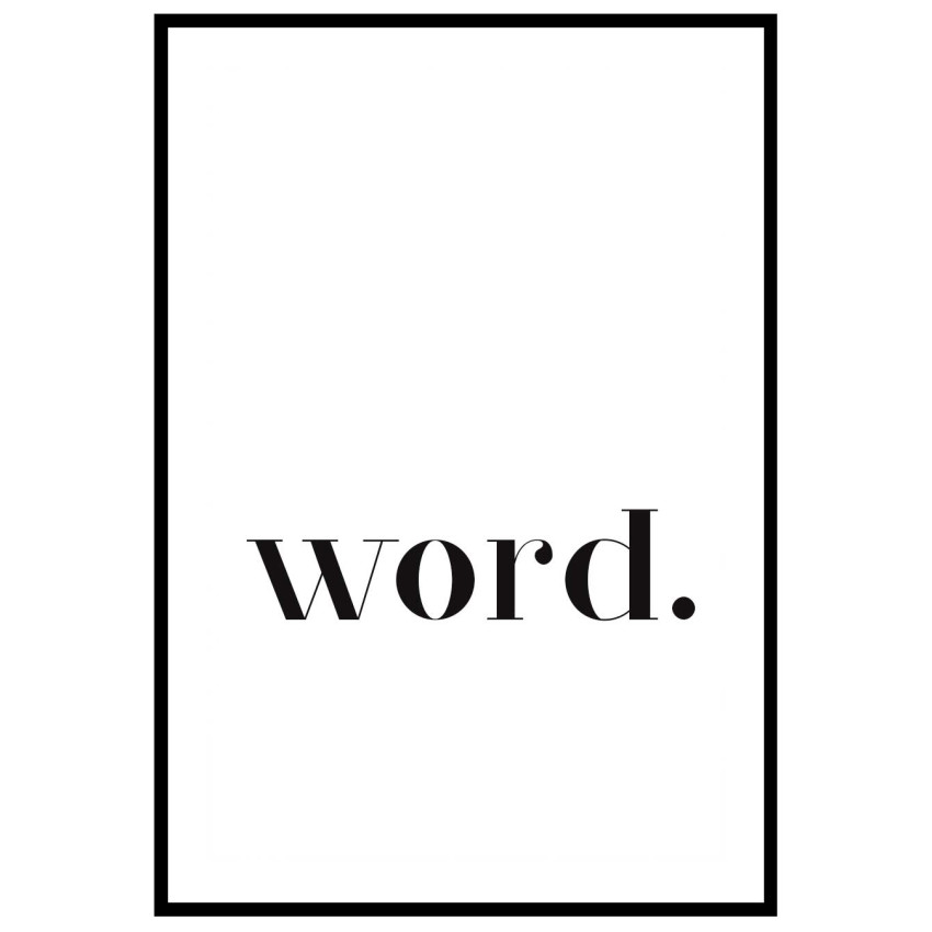 Word - Simple text poster
