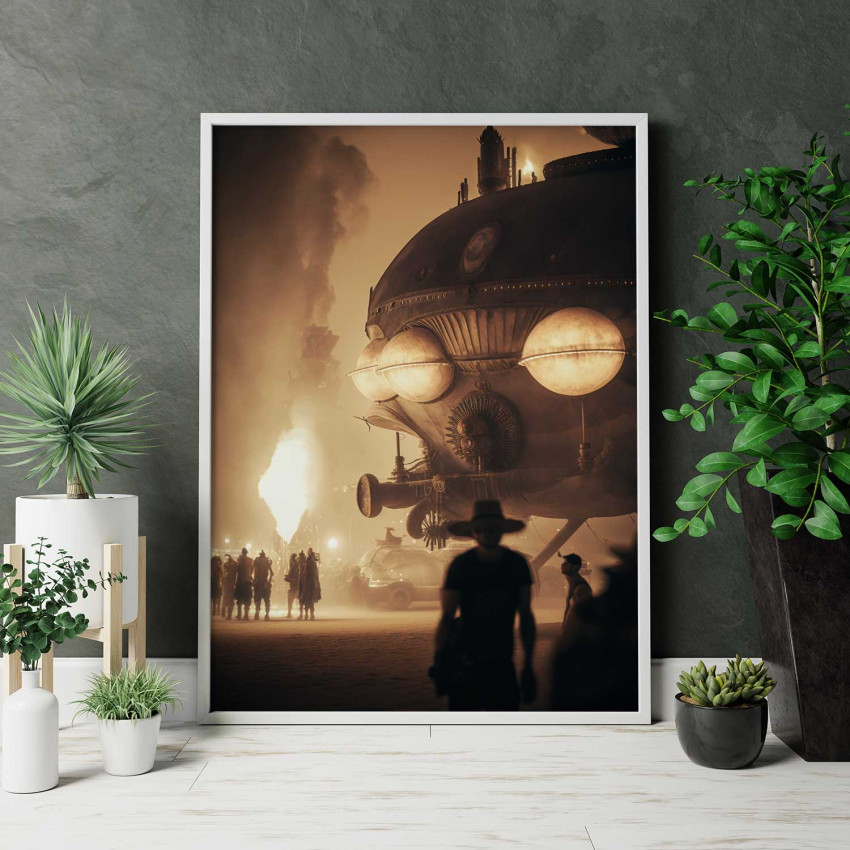 Steamy Airship - Steampunk poster