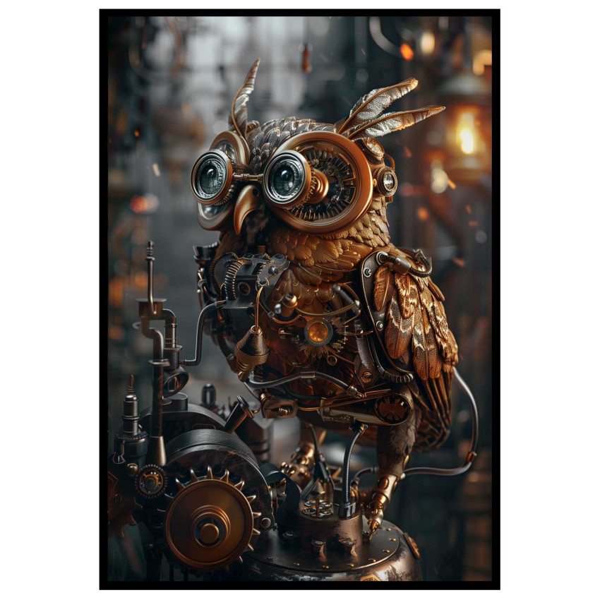 Steampunk Owl Poster