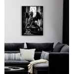 Dragon Statue - B/W Poster