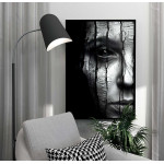 Woman of horror war - Black and white poster