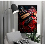 R&ouml;d elgitarr - H&aring;rdrock poster