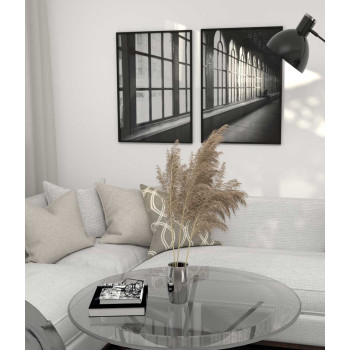 Korridor - Stilren svartvit poster i två delar