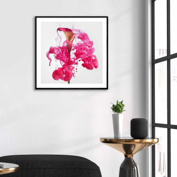 Abstrakt rosa blomma - Kvadratiskt blommotiv