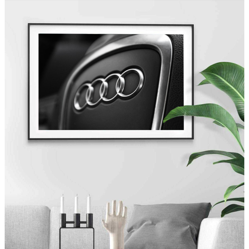 Audi steering wheel poster