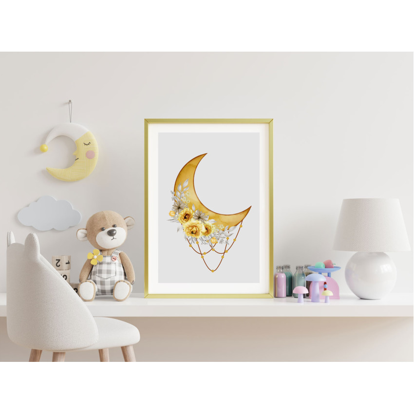 Måne & blommor - Illustrerad barntavla
