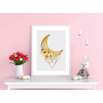 Måne & blommor - Illustrerad barntavla