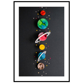 Tecknade planeter - Estetisk barntavla