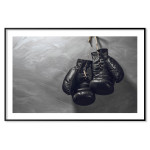 Svarta boxningshandskar - Sport poster