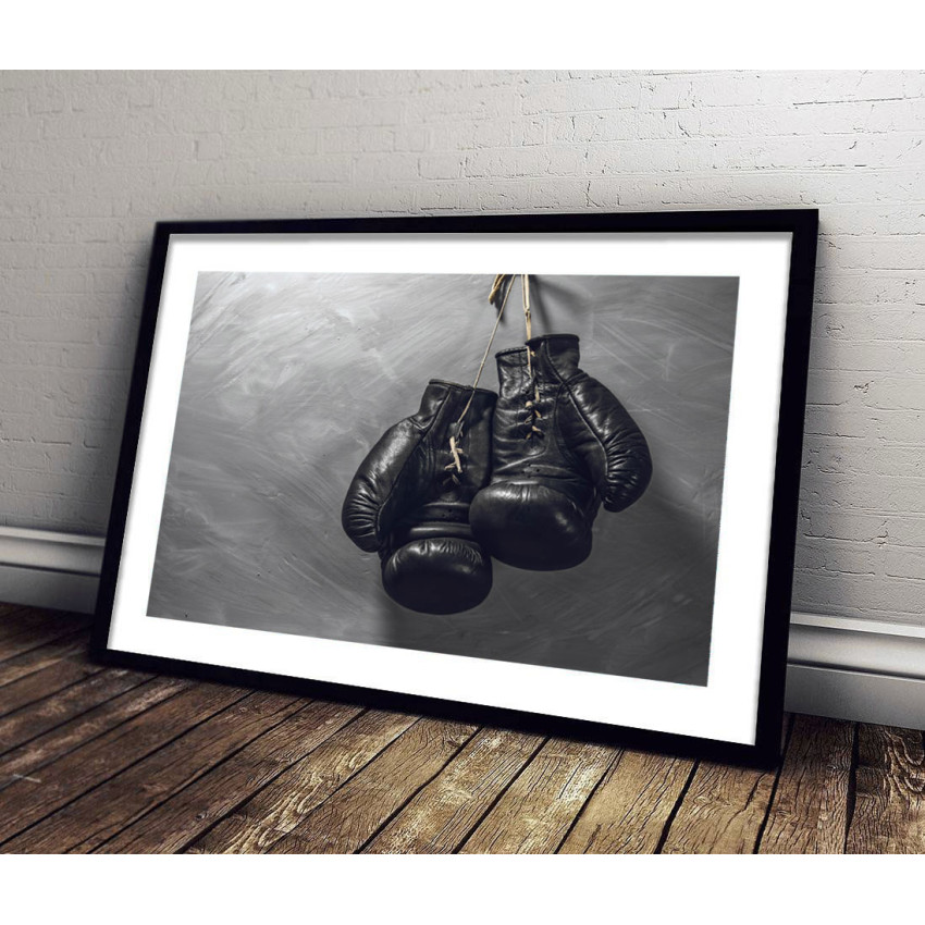 Svarta boxningshandskar - Sport poster
