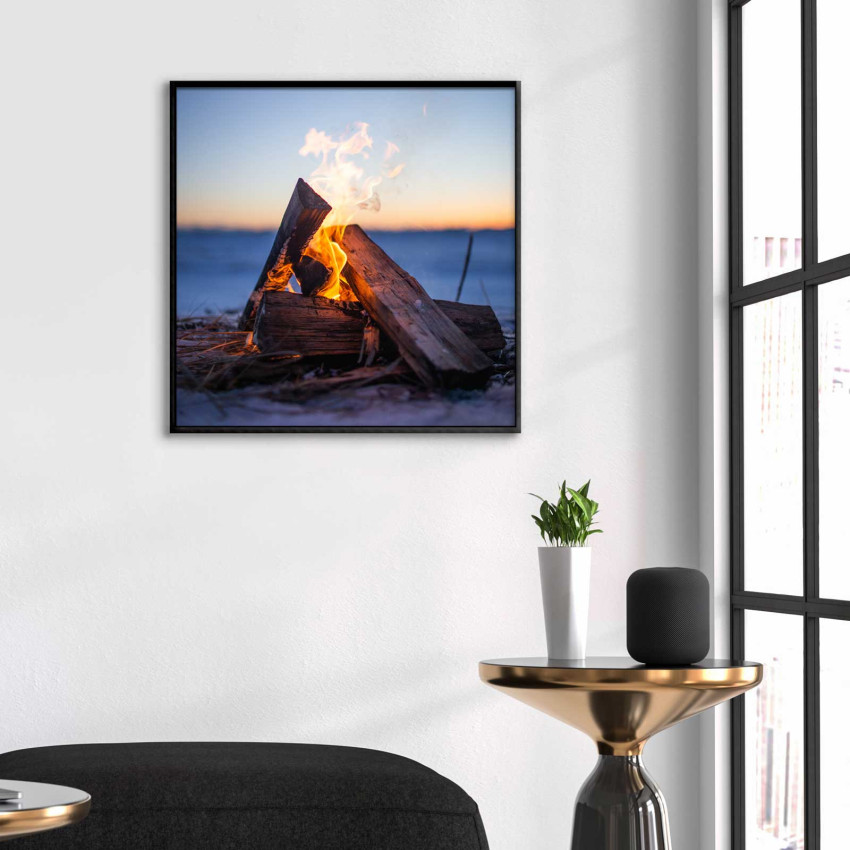 Fire by the beach - Beautiful poster 