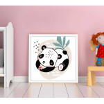 Cartoon jungle panda - Simple kids poster