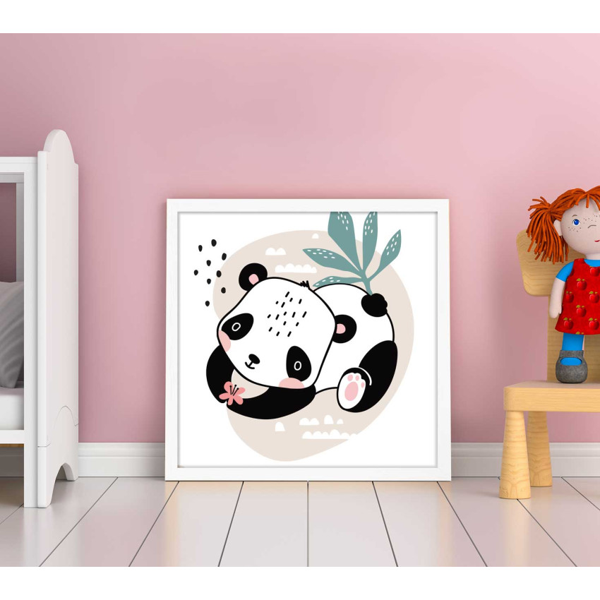 Cartoon jungle panda - Simple kids poster