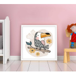 Cartoon toucan bird - Simple kids poster