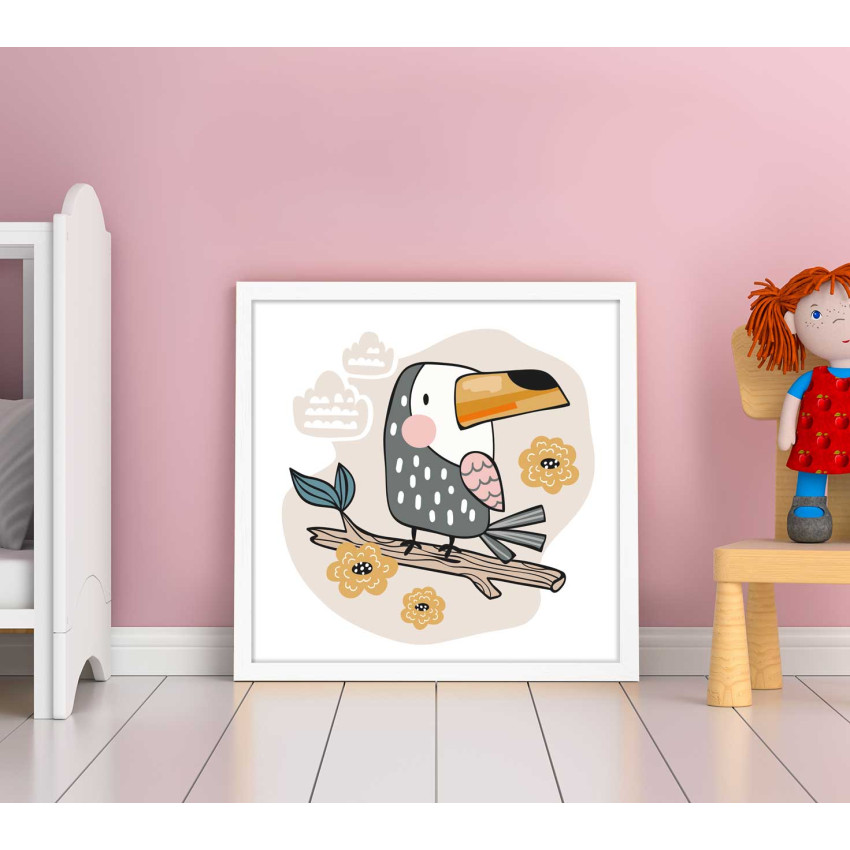 Cartoon toucan bird - Simple kids poster