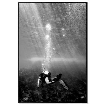 Äventyrlig dykare - Sport poster