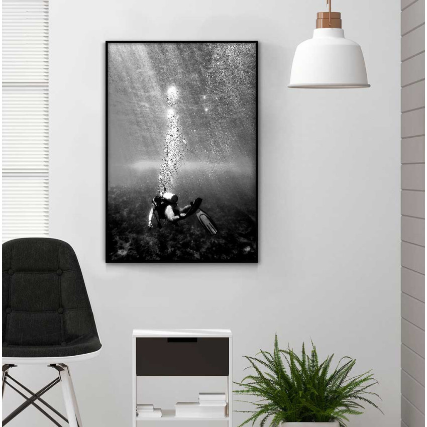 Äventyrlig dykare - Sport poster