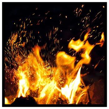 Eldflammor - Abstrakt poster