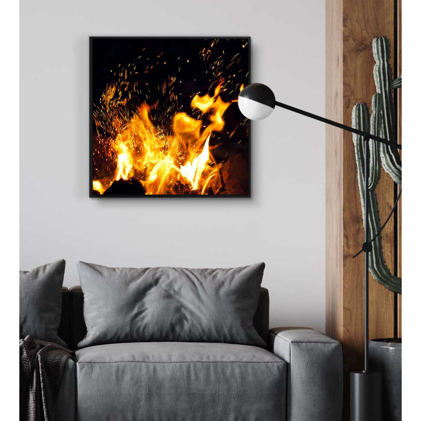 Abstract fire orange poster