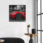 Red Ferrari square poster