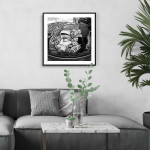 Beautiful abstract face graffiti poster