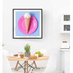 Kitchen poster - Icecream on a plate