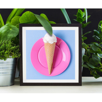 Mjukglass - Rosa köksposter