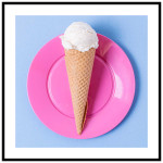 Kitchen poster - Icecream on a plate